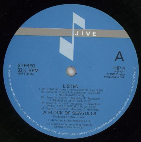A Flock Of Seagulls Listen vinyl LP album (LP record) UK FLKLPLI541765