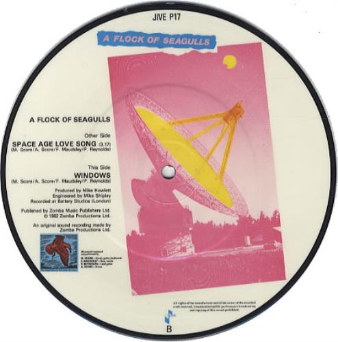 A Flock Of Seagulls Space Age Love Song 7" vinyl picture disc (7 inch picture disc single) UK FLK7PSP86930