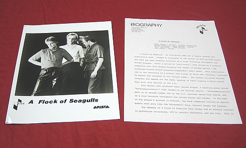 A Flock Of Seagulls Telecommunication media press pack US FLKPPTE127923