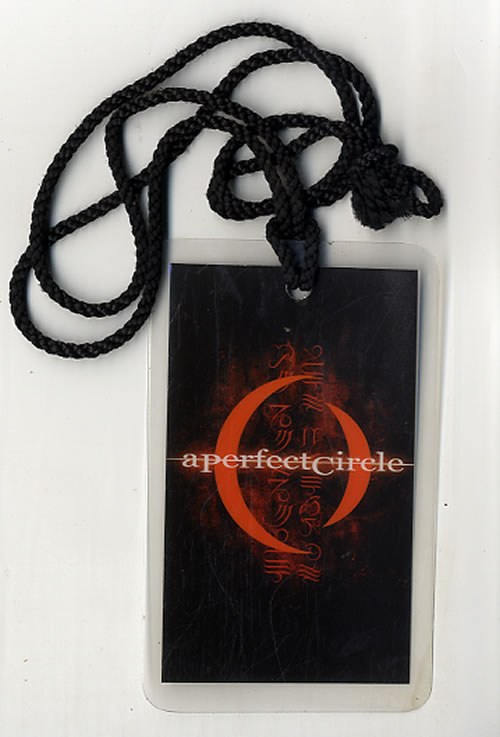 A Perfect Circle After Show Pass tour pass UK PFCTPAF591396