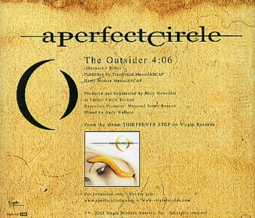 A Perfect Circle The Ousider CD single (CD5 / 5") US PFCC5TH267058