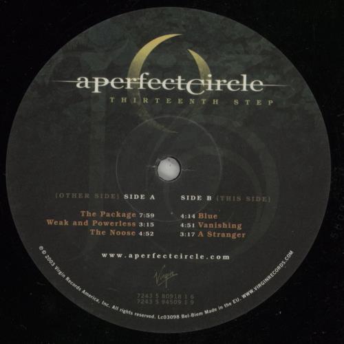 A Perfect Circle Thirteenth Step - EX 2-LP vinyl record set (Double LP Album) UK PFC2LTH733302