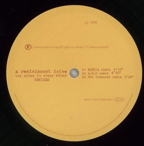 A Reminiscent Drive Two Sides To Every Story (Remixes) 12" vinyl single (12 inch record / Maxi-single) UK Z5912TW876270