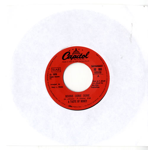 A Taste Of Honey Boogie Oogie Oogie 7" vinyl single (7 inch record / 45) Italian HAA07BO601795