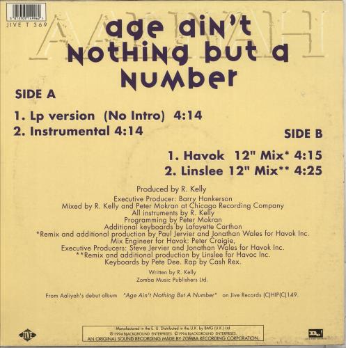 Aaliyah Age Ain't Nothing But A Number 12" vinyl single (12 inch record / Maxi-single) UK AAL12AG712344