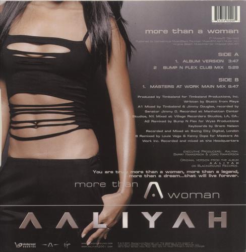 Aaliyah More Than A Woman 12" vinyl single (12 inch record / Maxi-single) UK AAL12MO606756