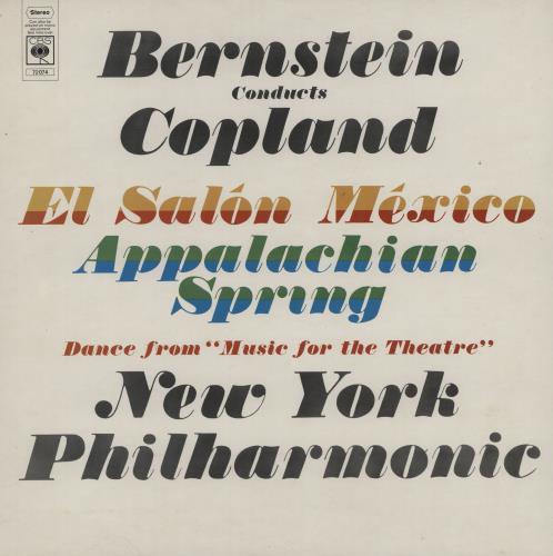 Aaron Copland Bernstein conducts Copland vinyl LP album (LP record) UK APJLPBE537040