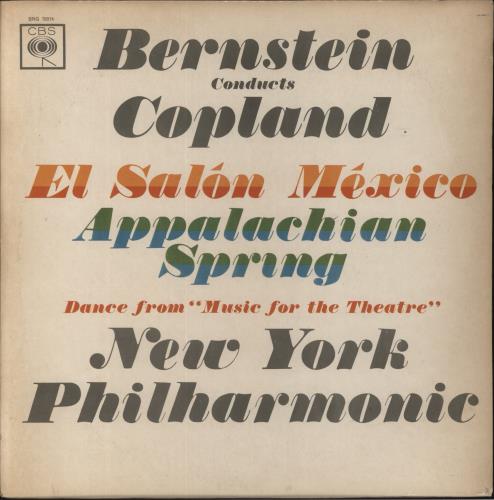 Aaron Copland El Sal�n M�xico, Appalachian Spring vinyl LP album (LP record) UK APJLPEL484427