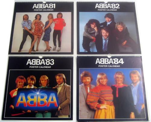 Abba 1981 1984 Calendars Uk Calendar 411005 Set Of 4 Calendars