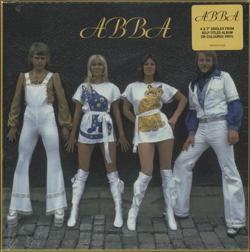 Abba ABBA - The Singles - 4 x 7" Coloured Vinyl singles - Sealed 7" single box set UK ABB7XAB873279