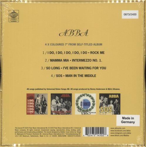 Abba ABBA - The Singles - 4 x 7" Coloured Vinyl singles - Sealed 7" single box set UK ABB7XAB873279
