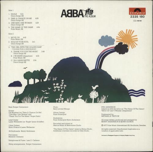 Abba ABBA The Album vinyl LP album (LP record) Hong Kong ABBLPAB235047