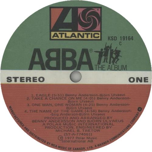Abba ABBA The Album vinyl LP album (LP record) Canadian ABBLPAB648876