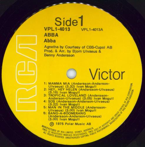 Abba Abba vinyl LP album (LP record) Australian ABBLPAB75120