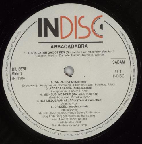 Abba Abbacadabra vinyl LP album (LP record) Belgian ABBLPAB864346