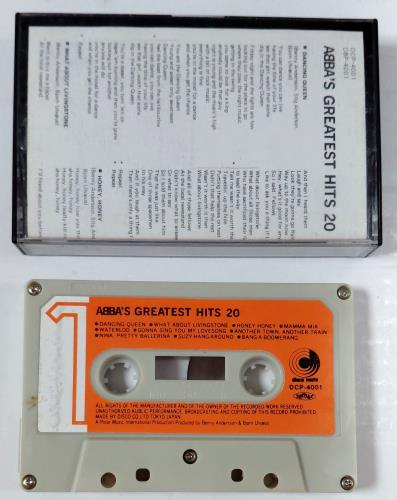 Abba ABBAs Greatest Hits 20 cassette album Japanese ABBCLAB874382