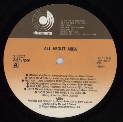 Abba All About Abba vinyl LP album (LP record) Japanese ABBLPAL231016
