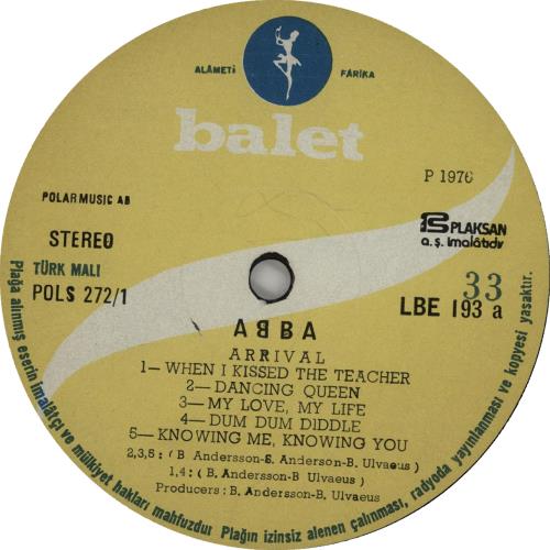 Abba Arrival vinyl LP album (LP record) Turkish ABBLPAR653310
