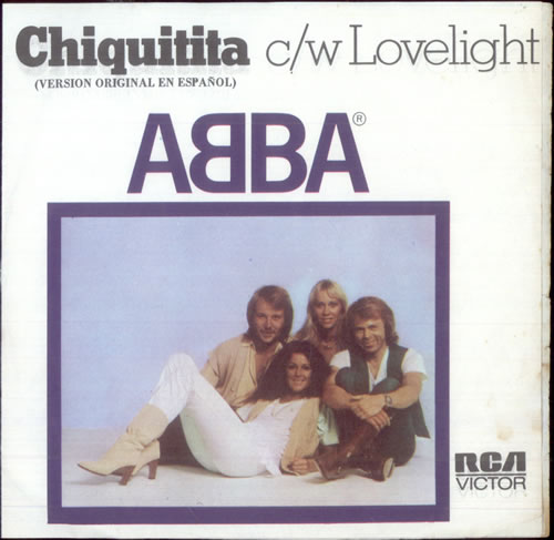 Abba Chiquitita - Blue Vinyl 7" vinyl single (7 inch record / 45) Colombian ABB07CH280275
