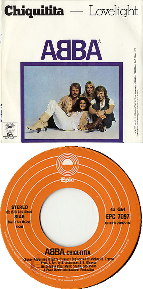 Abba Chiquitita 7" vinyl single (7 inch record / 45) Italian ABB07CH342076