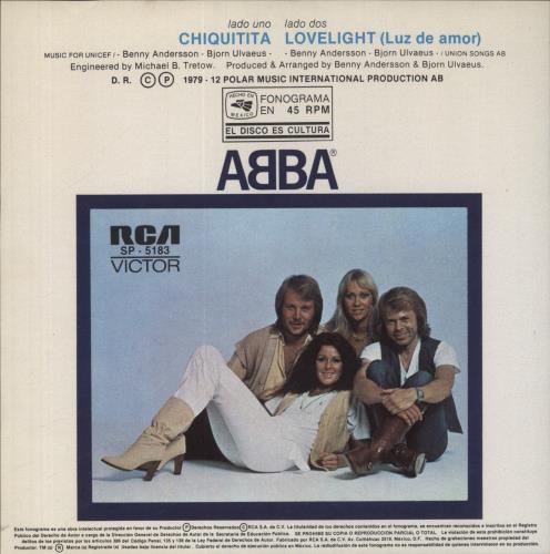Abba Chiquitita 7" vinyl single (7 inch record / 45) Mexican ABB07CH83079
