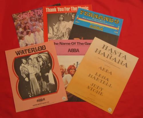 Abba Collection of 6 Music Sheets sheet music UK ABBSMCO414486