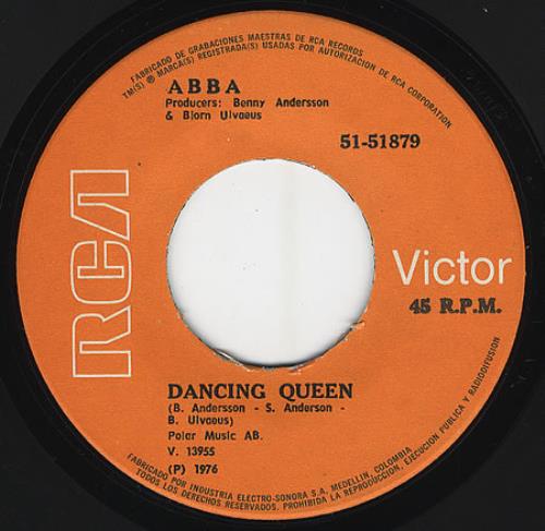 Abba Dancing Queen 7" vinyl single (7 inch record / 45) Colombian ABB07DA280827