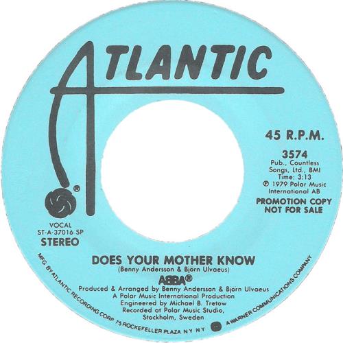 Abba Does Your Mother Know 7" vinyl single (7 inch record / 45) US ABB07DO652684