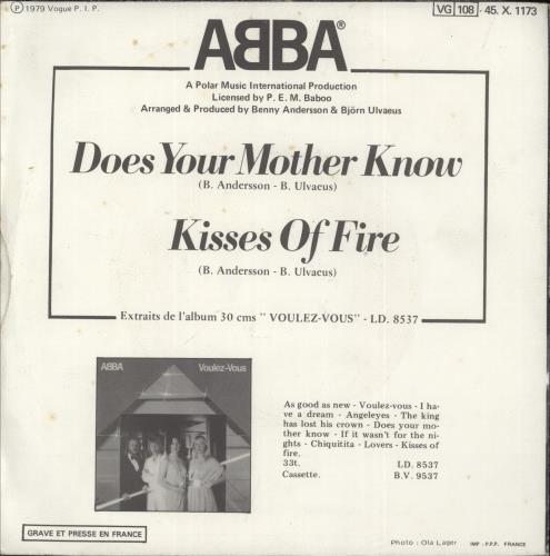 Abba Does Your Mother Know 7" vinyl single (7 inch record / 45) French ABB07DO658174