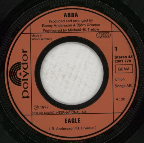 Abba Eagle - Inj 7" vinyl single (7 inch record / 45) German ABB07EA443277