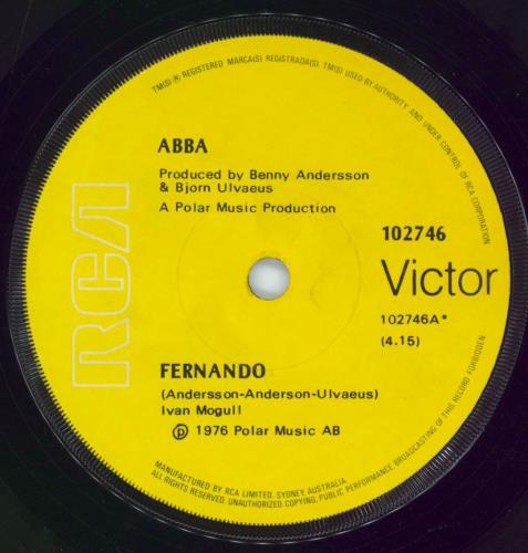 Abba Fernando 7" vinyl single (7 inch record / 45) Australian ABB07FE155543