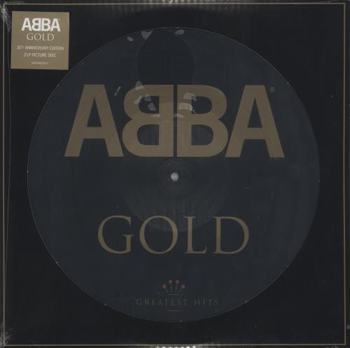 Abba Gold Greatest Hits - Picture Disc Edition + Slipmat picture disc LP (vinyl picture disc album) UK ABBPDGO856812