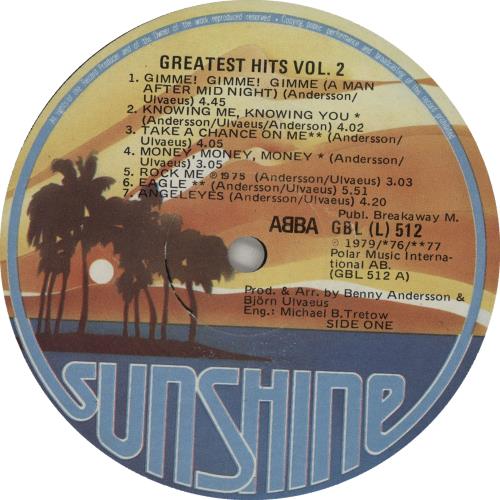 Abba Greatest Hits Vol. 2 vinyl LP album (LP record) South African ABBLPGR653313