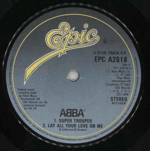Abba Greatest Original Hits EP 7" vinyl single (7 inch record / 45) UK ABB07GR847409