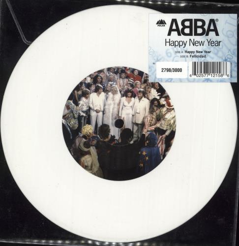 Abba Happy New Year White Vinyl Uk 7 Vinyl Single 7 Inch Record 709718