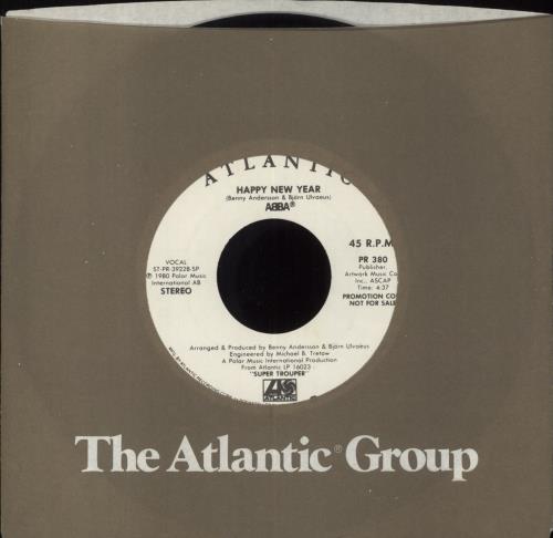 Abba Happy New Year 7" vinyl single (7 inch record / 45) US ABB07HA67945