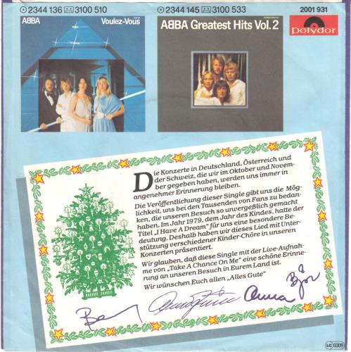 Abba I Have A Dream 7" vinyl single (7 inch record / 45) Swiss ABB07IH655535