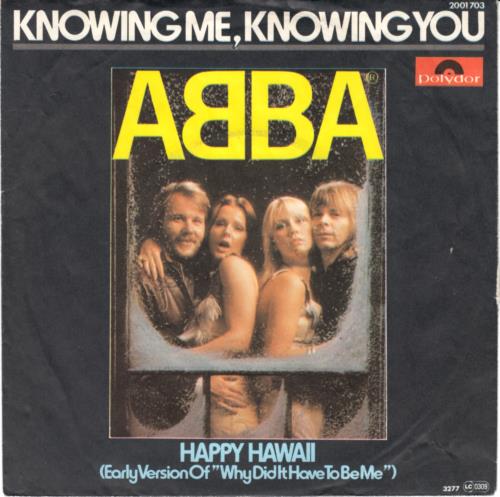 Abba Knowing Me Knowing You - EX 7" vinyl single (7 inch record / 45) German ABB07KN56445