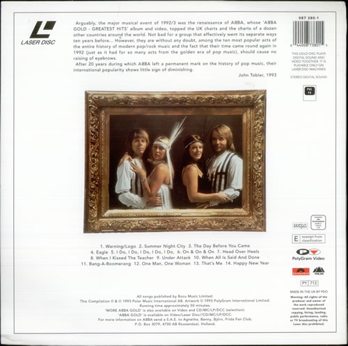 Abba More ABBA Gold laserdisc / lazerdisc UK ABBLZMO231137