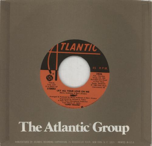 Abba On And On And On 7" vinyl single (7 inch record / 45) US ABB07ON78952