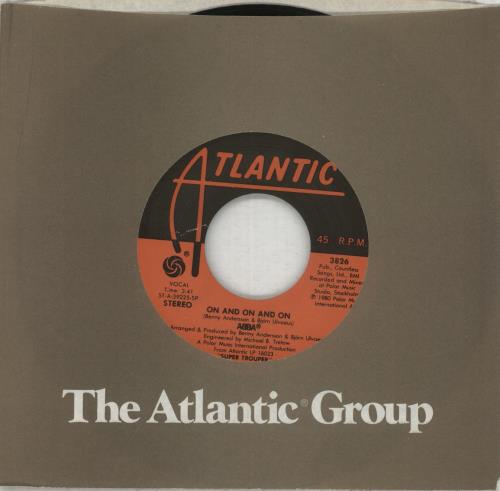 Abba On And On And On 7" vinyl single (7 inch record / 45) US ABB07ON78952
