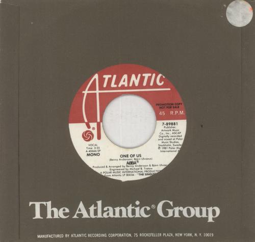 Abba One Of Us 7" vinyl single (7 inch record / 45) US ABB07ON37589