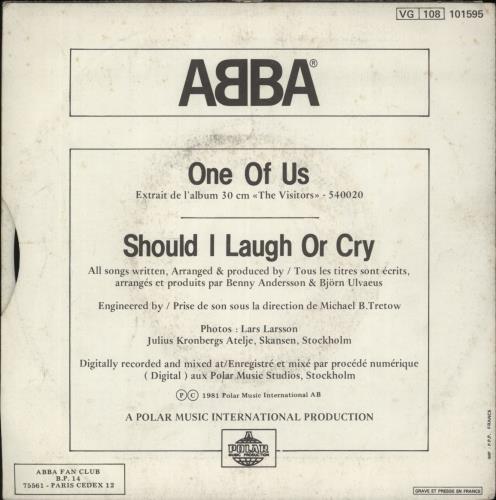Abba One Of Us 7" vinyl single (7 inch record / 45) French ABB07ON50390