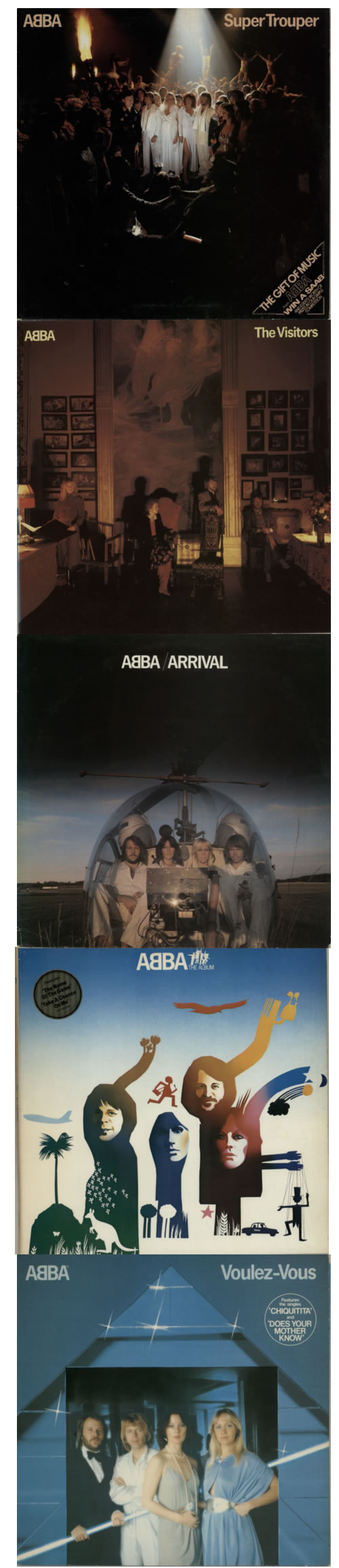 Abba Set Of Six Promo Stamped LPs vinyl LP album (LP record) UK ABBLPSE586497