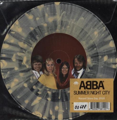 Abba Summer Night City - RSD18 - Yellow/Clear Splatter Vinyl 7" vinyl single (7 inch record / 45) UK ABB07SU730275