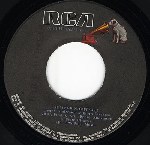 Abba Summer Night City 7" vinyl single (7 inch record / 45) Colombian ABB07SU280824