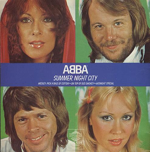 Abba Summer Night City 7" vinyl single (7 inch record / 45) Swedish ABB07SU70487