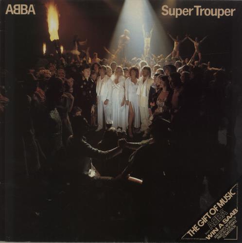 Abba Super Trouper - Saab Sleeve + Merch sheet vinyl LP album (LP record) UK ABBLPSU684204