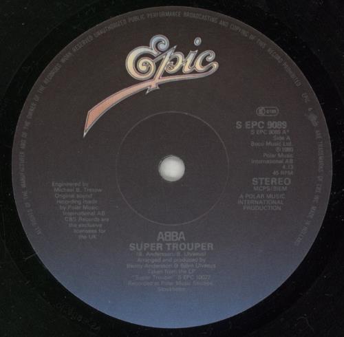 Abba Super Trouper 7" vinyl single (7 inch record / 45) Dutch ABB07SU02103