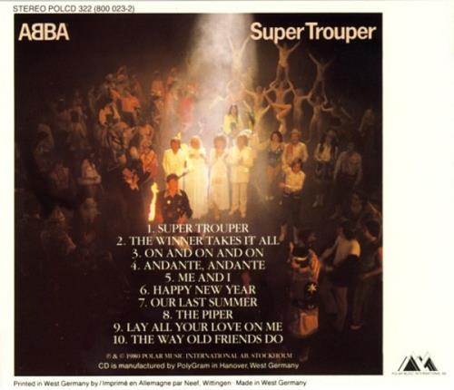 Abba Super Trouper CD album (CDLP) German ABBCDSU652986